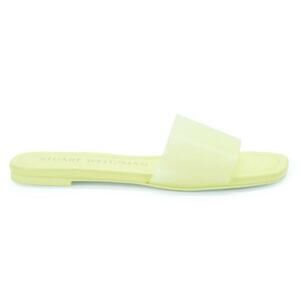 Stuart Weitzman Sandals  Eletric Lime Size 9.5‎ Summer Flats Clear Strap